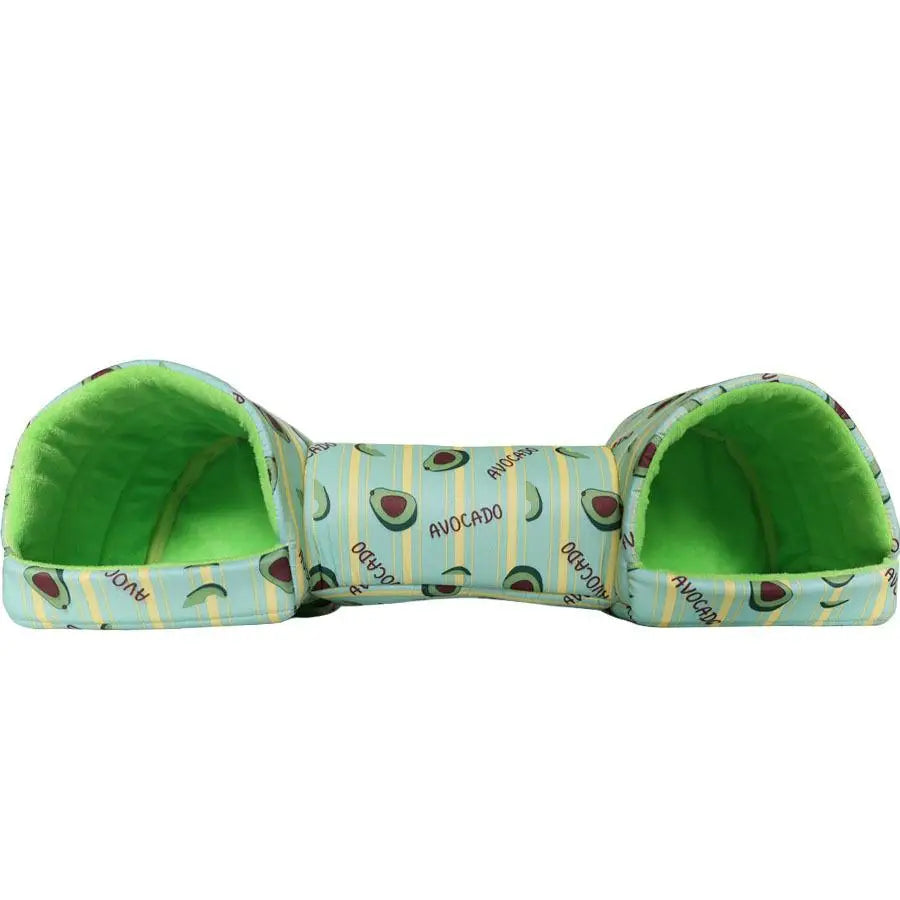Pet Hideaway Tunnel Cave for Hamsters Gerbils Guinea Pigs Ferrets - Soft Cozy Hideout Toy to Keep Your Small Rodents Entertained