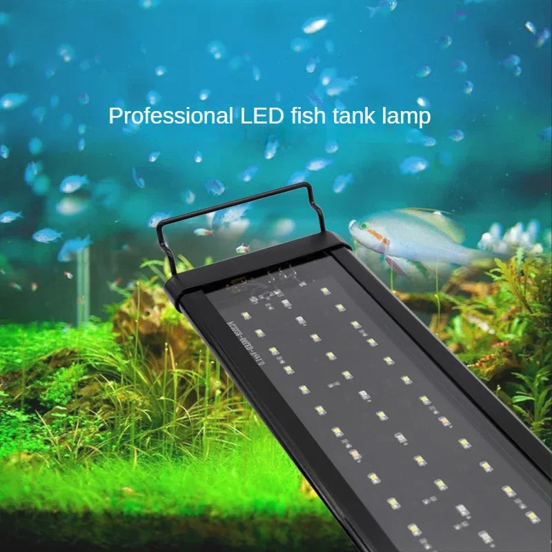 24WLED Aquarium Light,Waterproof Fish Tank Light For Water Plant Fish Coral Reef Light ,Full Spectrum,Extendabl Bracket,RGB LEDs