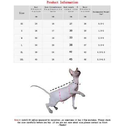 Cat Clothes for Sphynx Cat Clothes Fashion Winter Soft Warm Cat Clothing Comfort Thickened Hairless Cat Kitten Outfits Clothes