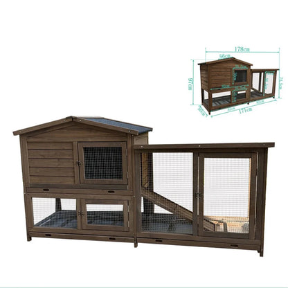 Wholesale Luxury Wooden Outdoor Waterproof Large Rabbit Cage Pet Cage House Chicken Coop