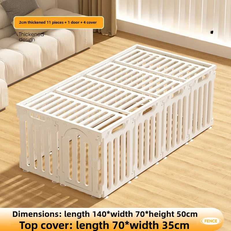 Large Space Dog House Isolation Protecting Dog Fences Indoor Dog Specific Fence Free DIY Assembly Pet Fence with Lid Design