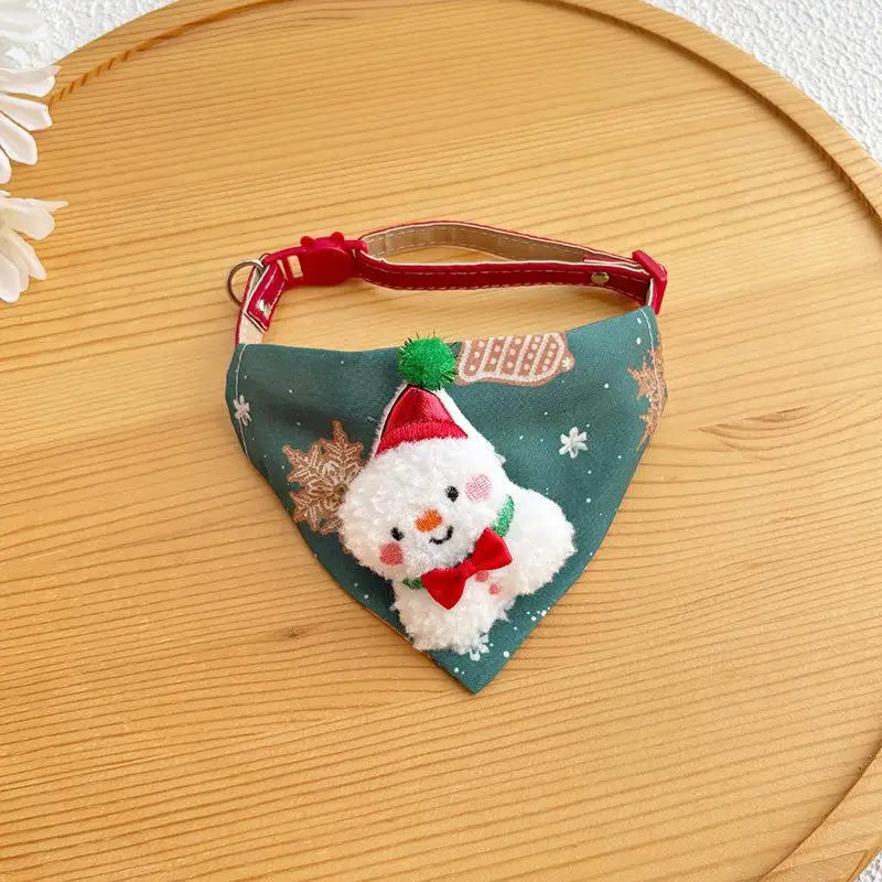 Adjustable Christmas Cat Collar with Bell Safety Breakaway Buckle Reflective Strip for Indoor Outdoor Kitten Kitten Safety