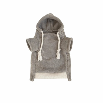 Skin Friendly Elastic Ferret Hoodie Cozy Soft Ferret Pullover Thick Fleece Stylish Drawstring Hamster Coat Daily Party