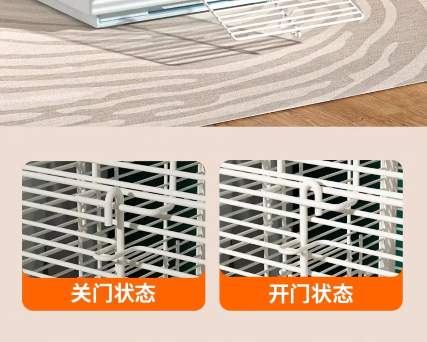 Small Pet Cage Insulated Habitat for Sugar Glider Degu Mouse Rat Chinchilla Ferret with Dense Metal Wire