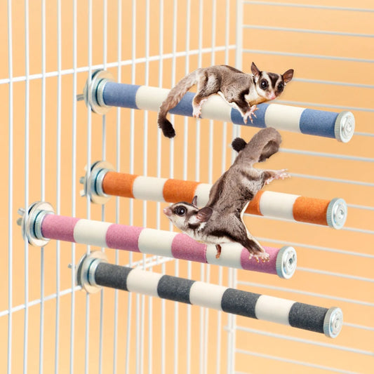 Sugar Glider Sharpening Claws Toys Bird Cage Accessories Steps Toys for Parrots Small Animal Climbing Steps Scratching bird toys