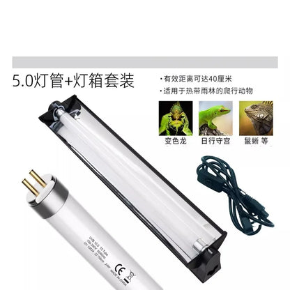 T8 UVB Lamp Set with Reflector,Basking Light for Tortoises&Bearded Dragons,T8 Light Stand 10.0 UVB Tube,Reptile Sun Lamp Kit