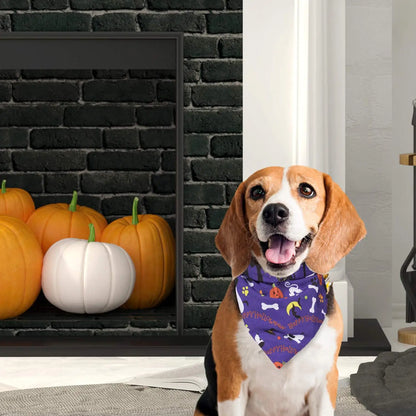 Halloween Pet Drool Scarf Cat Dog Triangle Scarf Pet Holiday Atmosphere Scarf Fun Pet Accessories Christmas Pet Supplies