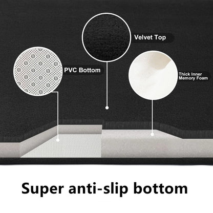Cute coral velvet thickened bathroom non-slip floor mat decoration stain-resistant mat absorbent floor mat entrance door mat