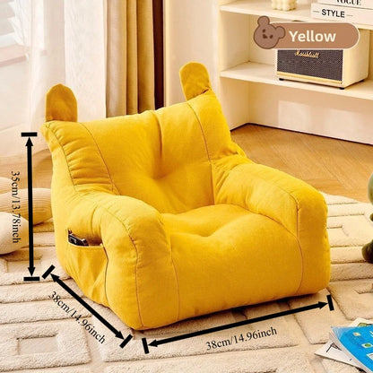 Cat Sofa Bed with Cartoon Design, Detachable Washable Pet Bed for Indoor Cats, Support Up To 2.72KG, Cozy Pet Furniture Gifts