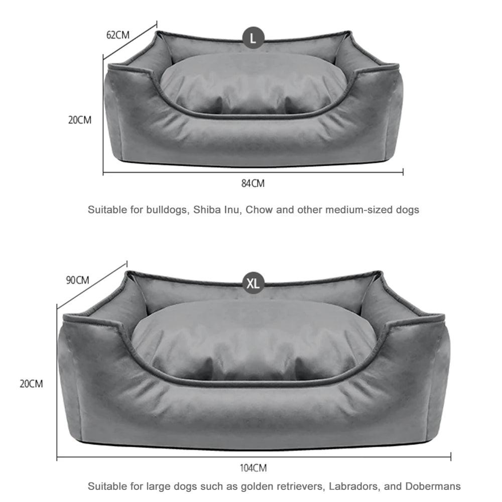 Imitation Leather Technology Waterproof Dog Bed Pet Sofa Cat Nest Supplies Dog Bed Spring Summer Sponge Removable and Washable