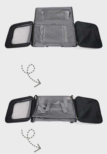 Pet Carrier with Wheels for Dogs Up To 15lbs & Cat  Airline Approved Dog Carrier Rolling Pet Carrier Foldable Pet Stroller