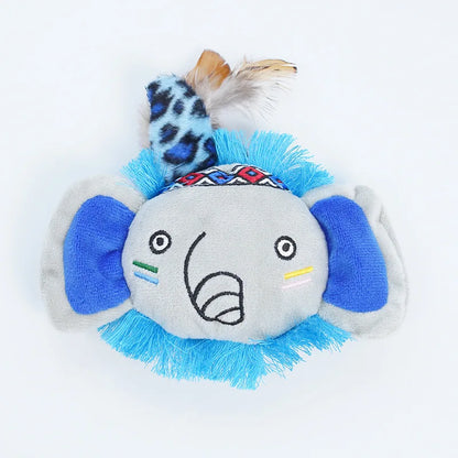 Cat Toys with Catnip, Plush Fringe Feather Toys for Boredom Relief, Chewing & Teething, Interactive Kitten Toys