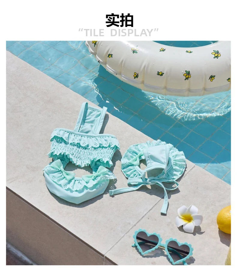 Summer New Pet Swimming Clothes Kitten Puppy Camisole Jumpsuit Beautiful Puppy Bikini Dog vest Clothing Swimsuit With Swim Cap