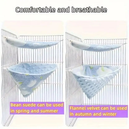 Fashion Hanging Small Pet Cage Flannel Velvet Warm Pet Hammock Breathable Squirrel Beds for Sugar Glider Parrot Hamster