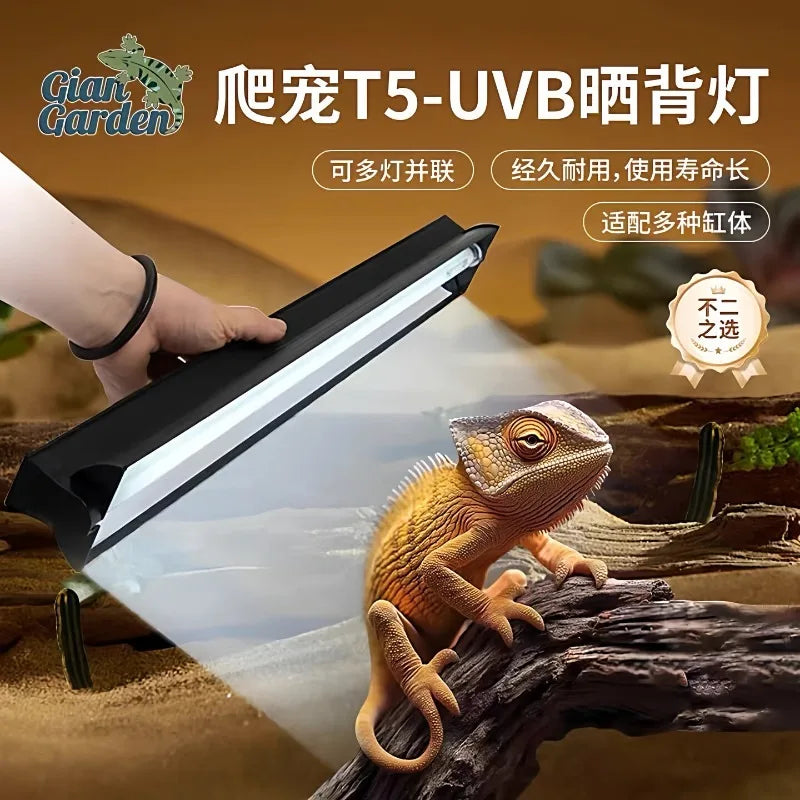 Reptile Calcium Supplement UVB Lamp Tube for Lizard and Tortoise,Climbing Pet Basking Light for Bone Growth,Full Spectrum UVB