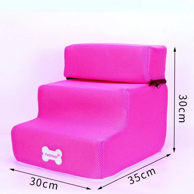 Hot Dog House Dog Stairs Pet 3 Steps Stairs for Small Dog Cat Pet Ramp Ladder Anti-slip Removable Dogs Bed Stairs Pet Supplies