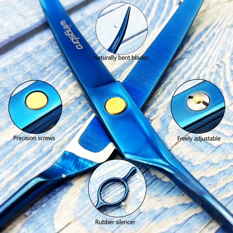 Pet Grooming Scissors   7inch Right and Left Hand Curved Scissors For Dog Grooming