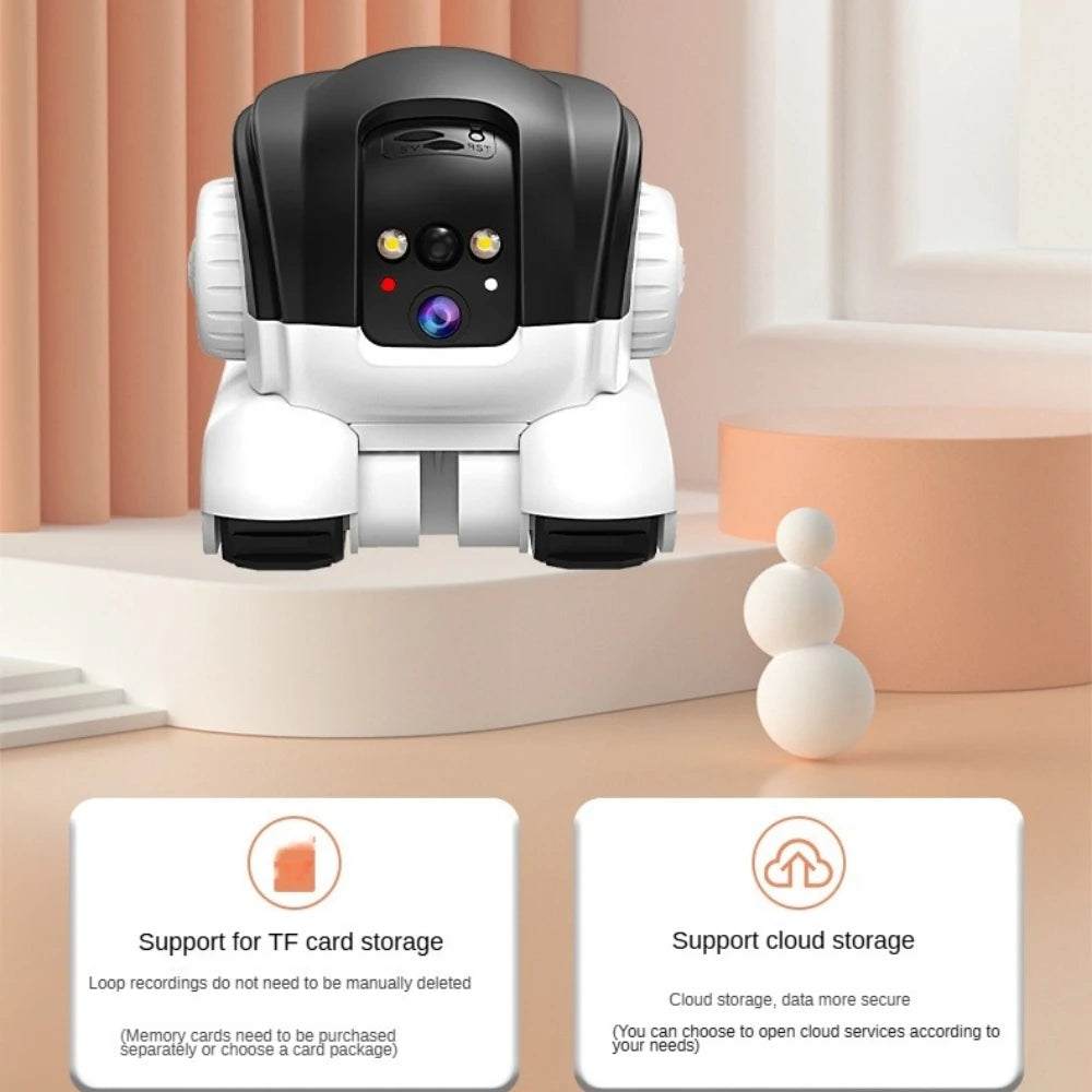 360 Degree Rotating Pet Camera with Two Way Talk Function and Night Detection Robot Cameras for Home Security