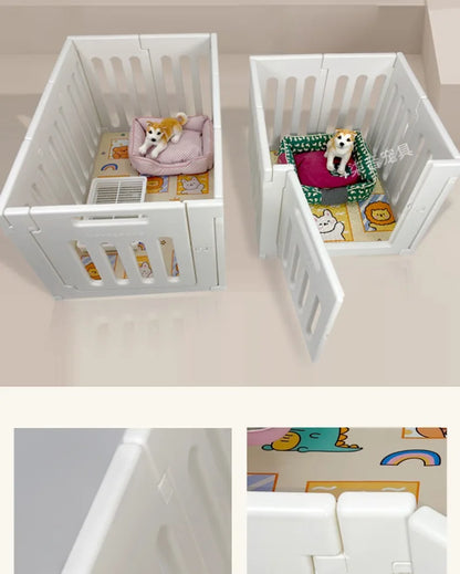 Open Top Small Dog Indoor Cage 66CM Away From Door Plastic Fence Eco-friendly Dog Cage Pet Animal Products Supplies Accessories