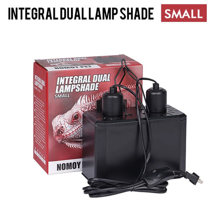Reptile Accessories One-piece Double Lampshade Reflective Thermal Insulation Heating Lampshade for Lizards Turtle Snakes Spiders