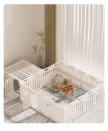 Large Space Dog House Isolation Protecting Dog Fences Indoor Dog Specific Fence Free DIY Assembly Pet Fence with Lid Design