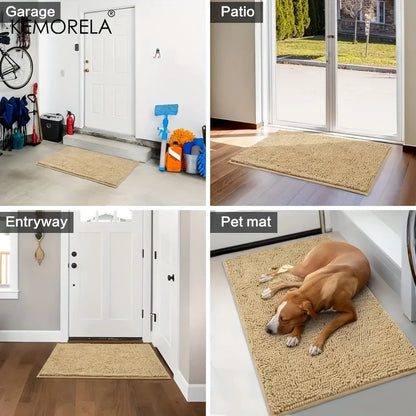 Super Absorbent Mud Mat for Dogs - Quick Dry Microfiber, Non-Slip, Washable, and Easy to Clean - Perfect for Indoor Entry Door
