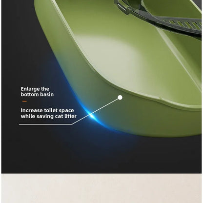 Semi-enclosed, breathable, odorless cat litter box, anti-splash cat litter box, pet supplies