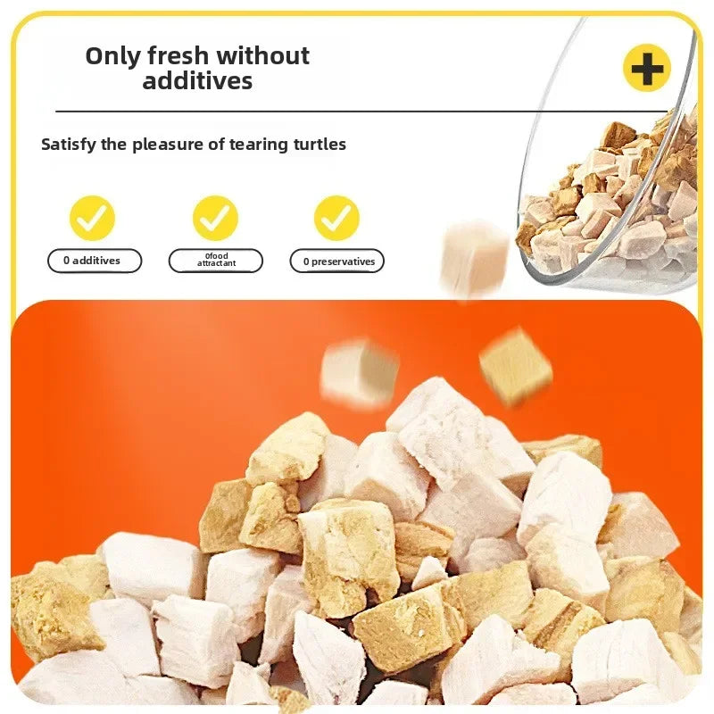 Premium Turtle Food-Dried Shrimp, Mealworms, Freeze-Dried Fish & Insects for Aquatic Turtles, Baby Turtles, and Snapping Turtles