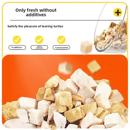 Premium Turtle Food-Dried Shrimp, Mealworms, Freeze-Dried Fish & Insects for Aquatic Turtles, Baby Turtles, and Snapping Turtles