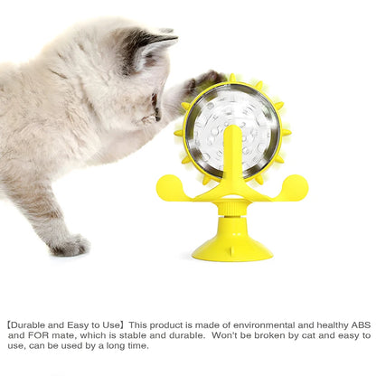 cat treat wheel, interactive puzzle feeder,  food dispensing toy, fun cat games, indoor cat entertainment