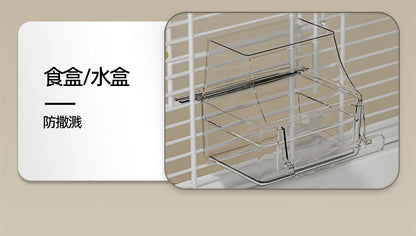 Large Sugar Glider Cage -Vertical Wire Rat & Flying Squirrel Habitat Anti-Splash Escape-Proof Design Easy Clean Luxury Enclosure