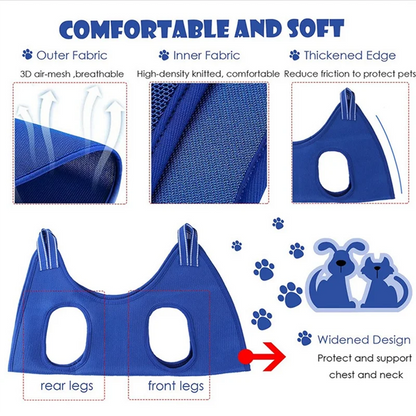 ABKJ-Dog Cat Grooming Nail Cutting Hammock Anti Scratch Fixed Bag Bath Trimming Restraint Bag Pet Hanging Supplies