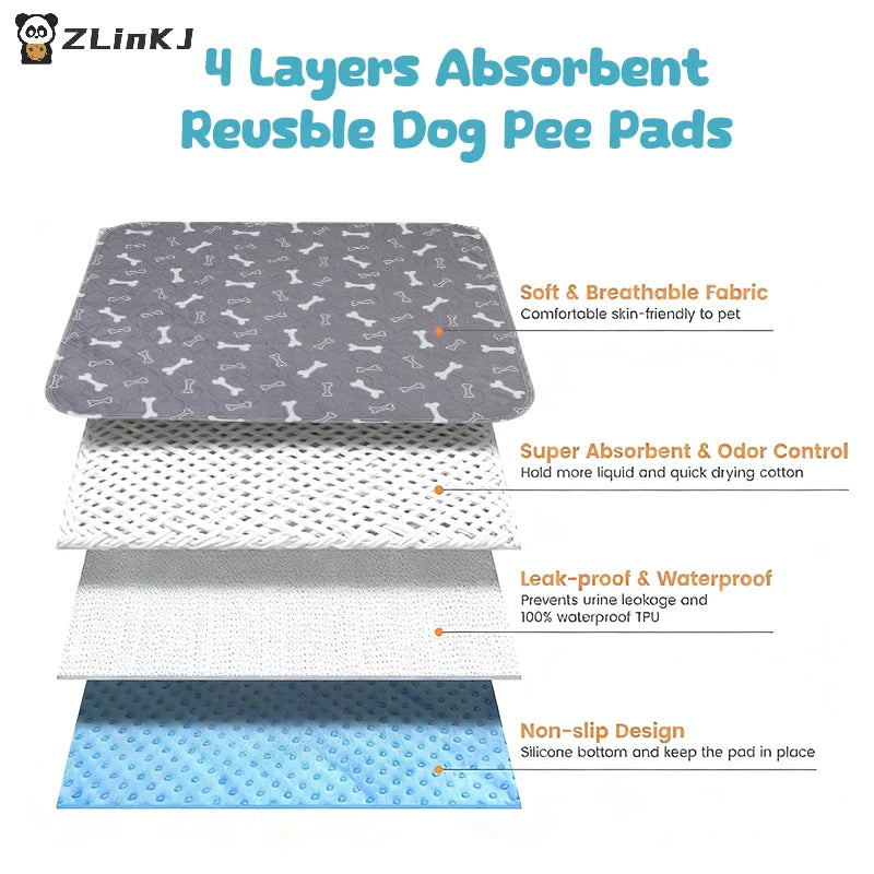 1Pcs Puppy Pads With Pheromones, Washable PuppyPad Pee Pads, Ultra-Durable 4-Layer Leak-Proof Training Mats With Non-Slip Bottom