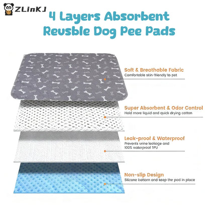 1Pcs Puppy Pads With Pheromones, Washable PuppyPad Pee Pads, Ultra-Durable 4-Layer Leak-Proof Training Mats With Non-Slip Bottom