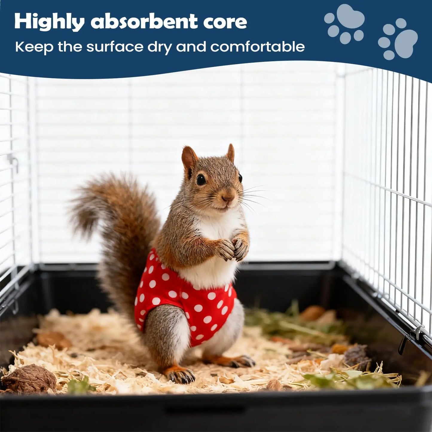 Ferret Diapers Highly Absorbent Leak-proof Bunny Diapers for Rabbits for Gerbils Mice Degus Ferrets Hamster Chinchillas