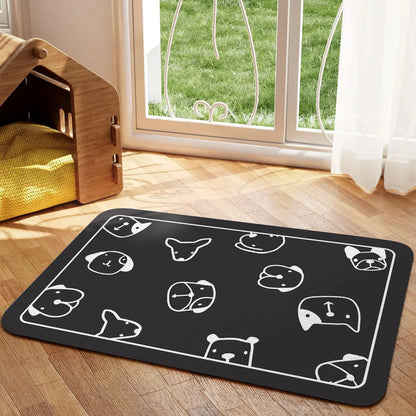 Diatomaceous mud pet mat Feeding mat for cats and dogs non-slip anti-spill easy to clean pet placemat absorbent quick drying mat