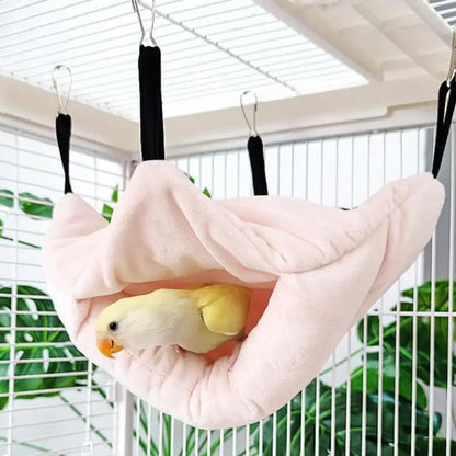 Pet Bird Parrot Hangable Cages Warm Hammock Hut Tent Warm Durable Wear-resistant Hanging Cave Sleeping Hatching Cage Decoration