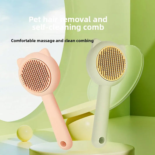 Cat Dog Grooming Brush Deshedding Tool for Loose Fur Removal Slicker Brush Pet Hair Care Essential