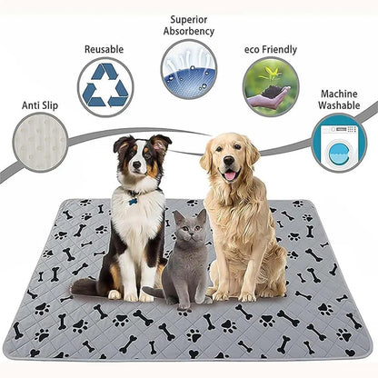 Dog Pee Pads Fast Absorbent Pet Training Mat Reusable Washable Absorbent Pee Pads For Home Potty Playpen Crate Litter pad