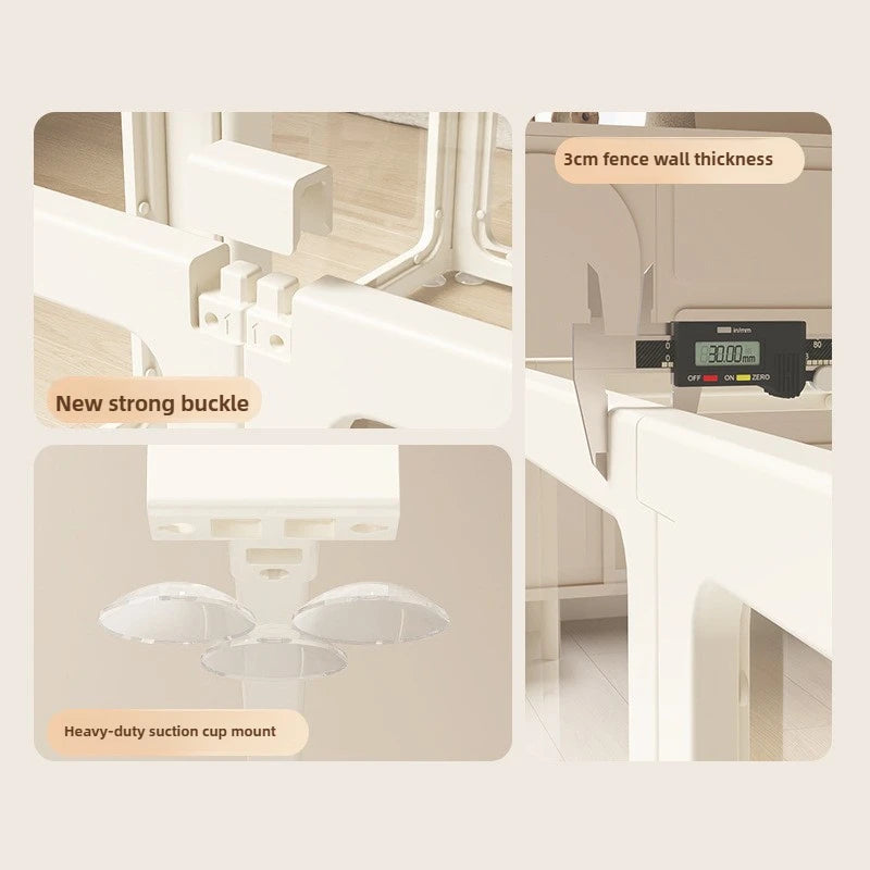 ‌Transparent Acrylic Dog Playpen Safety Pet Fence Non-Scratch Durable Kennel Easy-Clean Indoor House Removable Panels