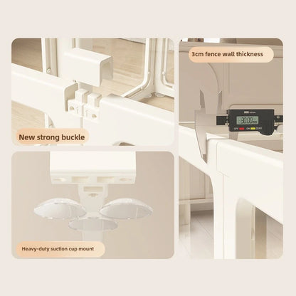 ‌Transparent Acrylic Dog Playpen Safety Pet Fence Non-Scratch Durable Kennel Easy-Clean Indoor House Removable Panels