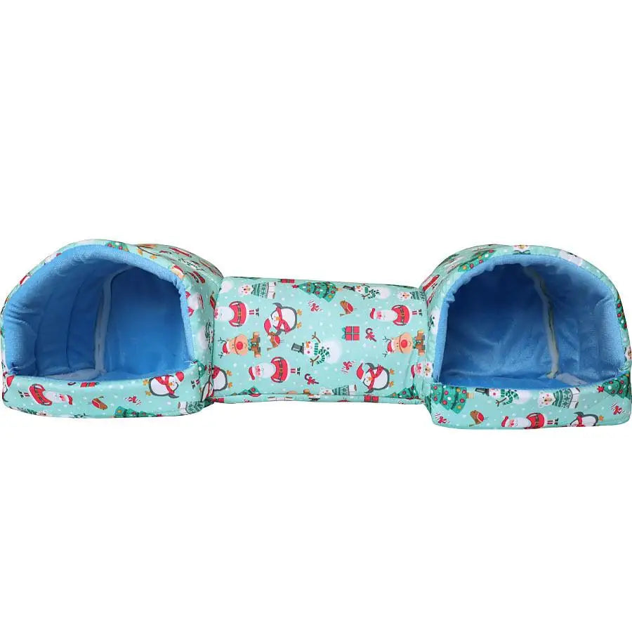 Pet Hideaway Tunnel Cave for Hamsters Gerbils Guinea Pigs Ferrets - Soft Cozy Hideout Toy to Keep Your Small Rodents Entertained