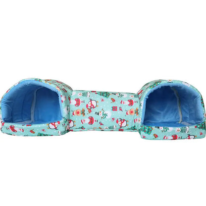 Pet Hideaway Tunnel Cave for Hamsters Gerbils Guinea Pigs Ferrets - Soft Cozy Hideout Toy to Keep Your Small Rodents Entertained