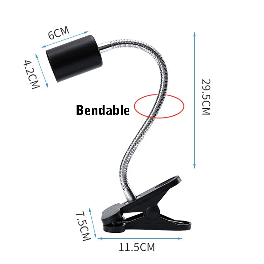 Reptile Heat Lamp UVA UVB Light Rotatable Basking Spot Light Simulated Sunlight For Turtle Lizard Clip-on Lamp Holder 25-75W