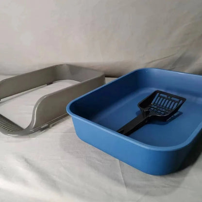 Heavy - Duty Semi - Enclosed Litter Box, High Sides Anti - Splashing, Odor - Proof, Large Capacity, Perfect for All Cat Stages