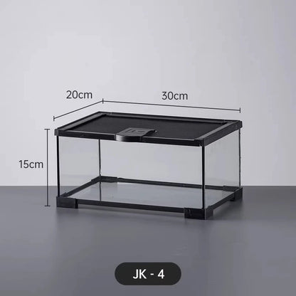 Professional glass reptile terrarium for chameleon,lizard,and snake,suitable for horned frog and water turtle,clear ventilation