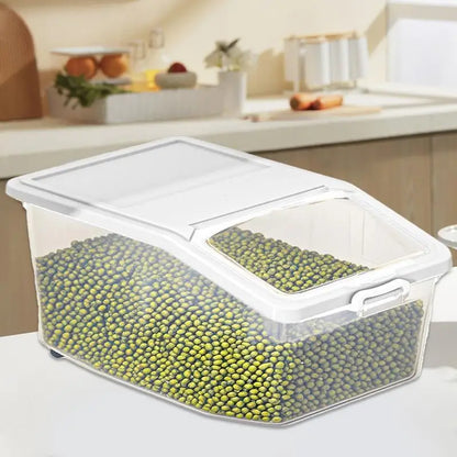 2pcs Kitchen Rice Storage Box Insect Proof and Moisture Proof Dispenser Flour Cereal Bucket Kitchen Organizer Food Container