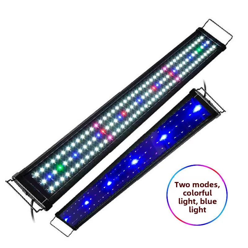 24WLED Aquarium Light,Waterproof Fish Tank Light For Water Plant Fish Coral Reef Light ,Full Spectrum,Extendabl Bracket,RGB LEDs