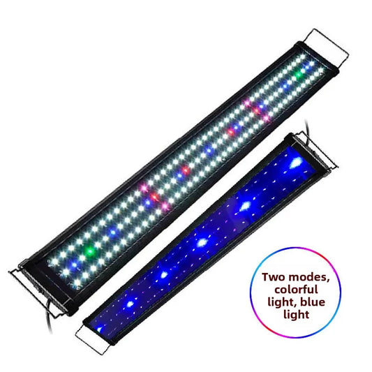 24WLED Aquarium Light,Waterproof Fish Tank Light For Water Plant Fish Coral Reef Light ,Full Spectrum,Extendabl Bracket,RGB LEDs