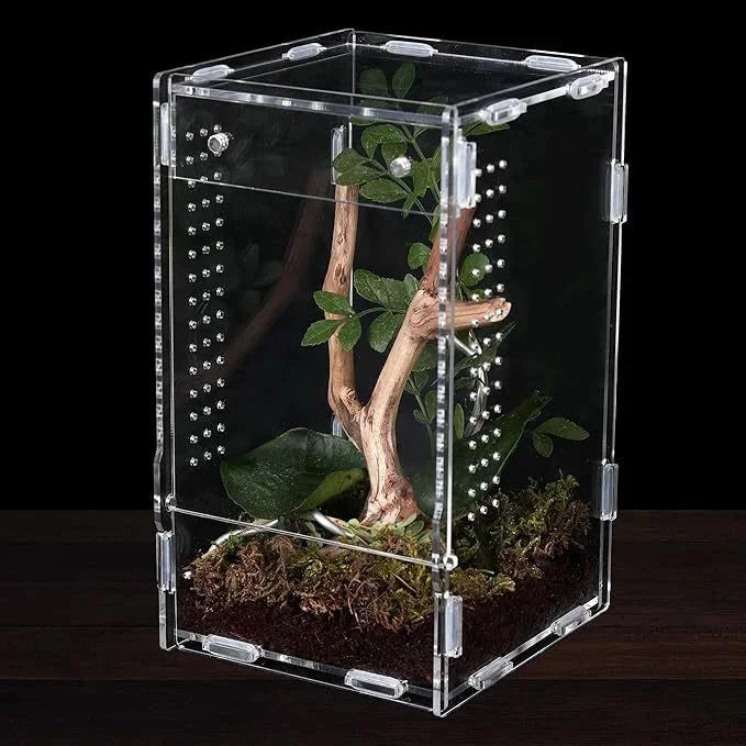 High Clear Acrylic Jumping Spider Terrarium For Insects Frogs Reptiles Pet Enclosure Ideal For Home Table Decor Hobbyists
